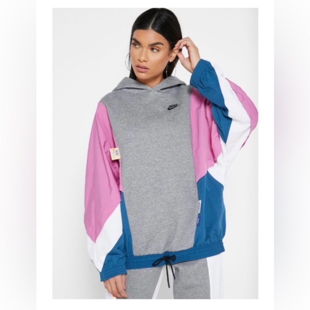 Nike Sportswear Icon Clash Pullover Hoodie Colorblock Vintage Look — Size XS - Picture 13 of 13
